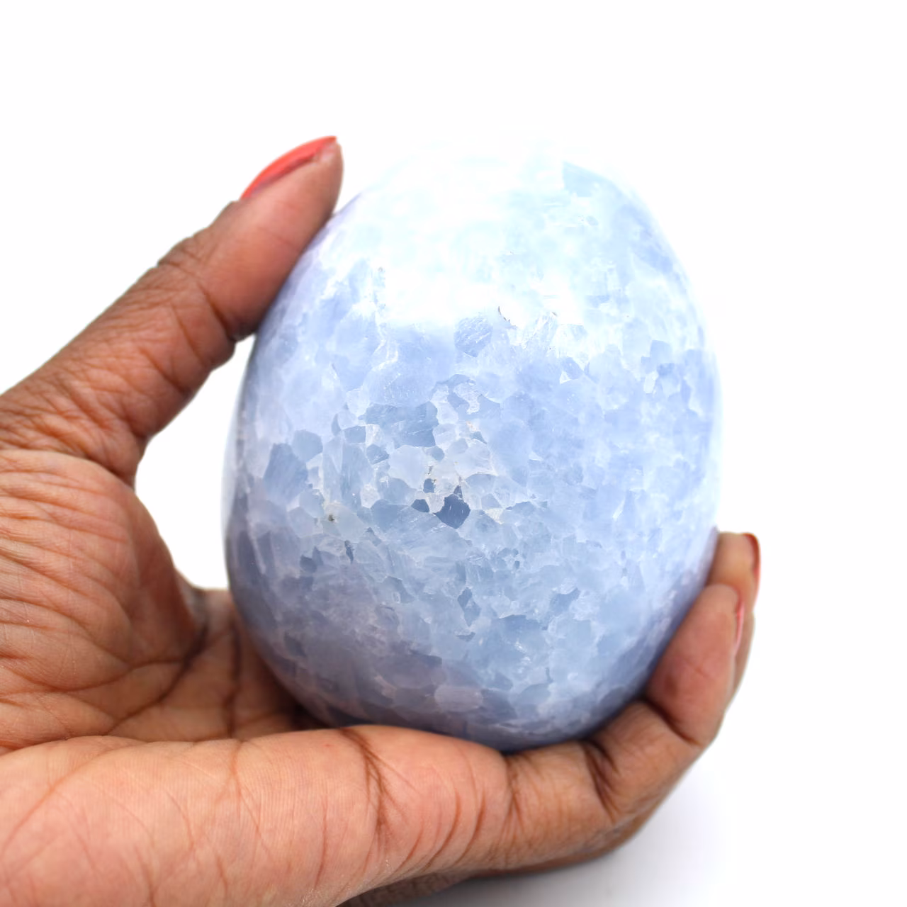 Ovo mineral de calcita azul