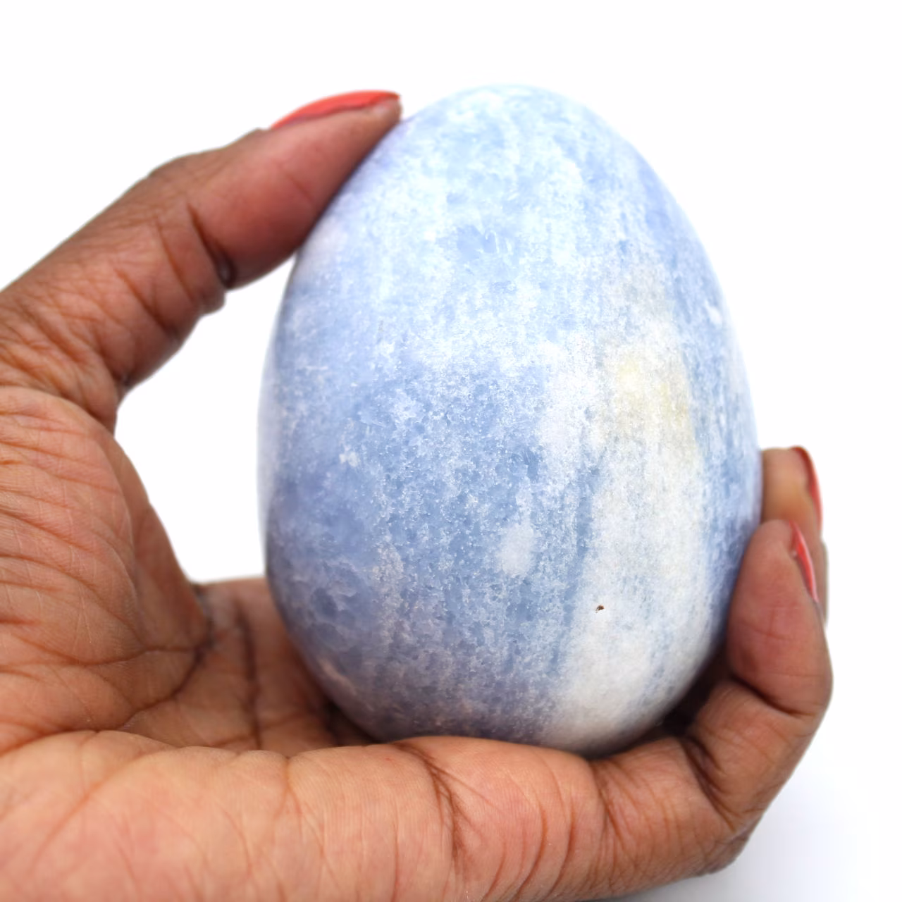 Ovo mineral de calcita azul