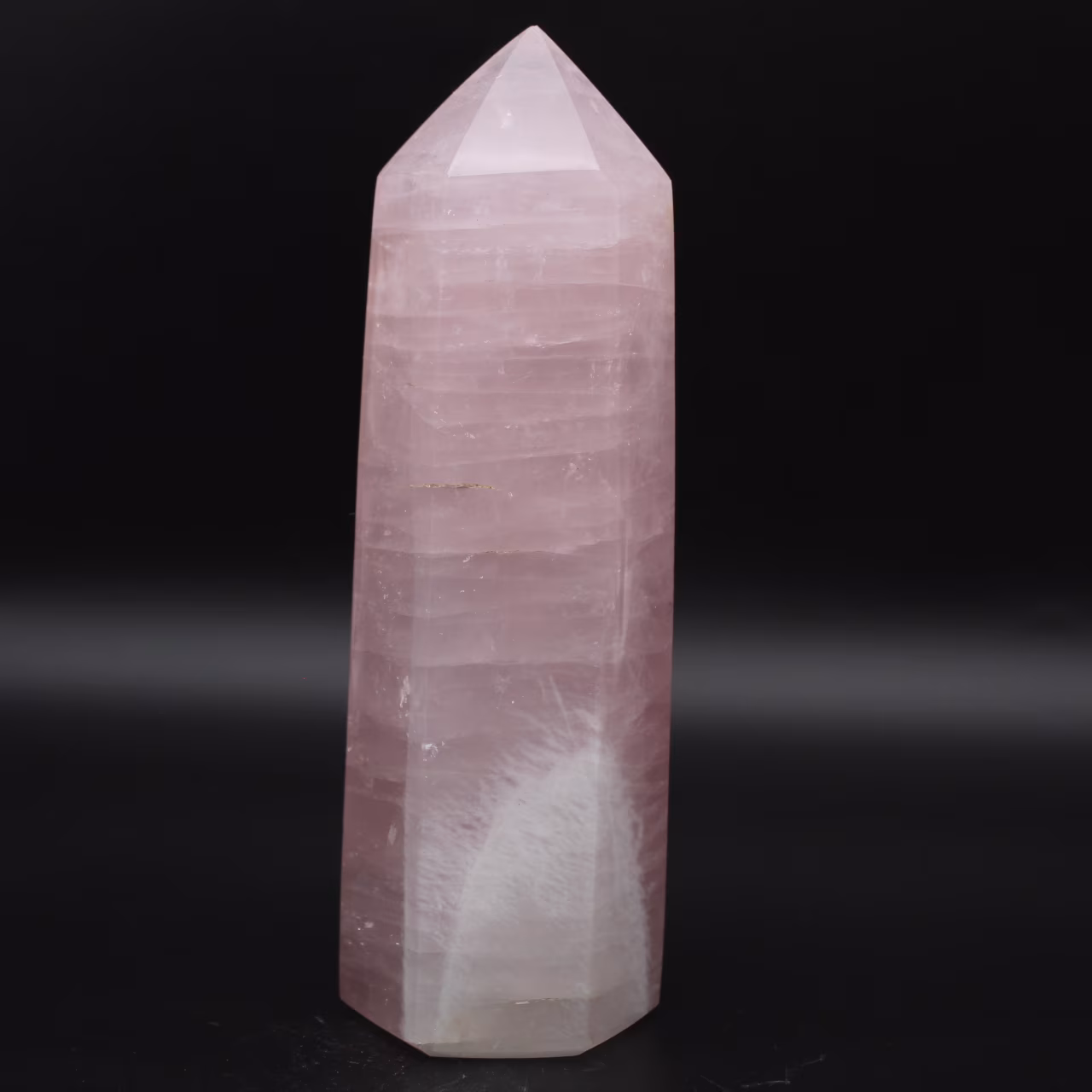 prisma de quartzo rosa