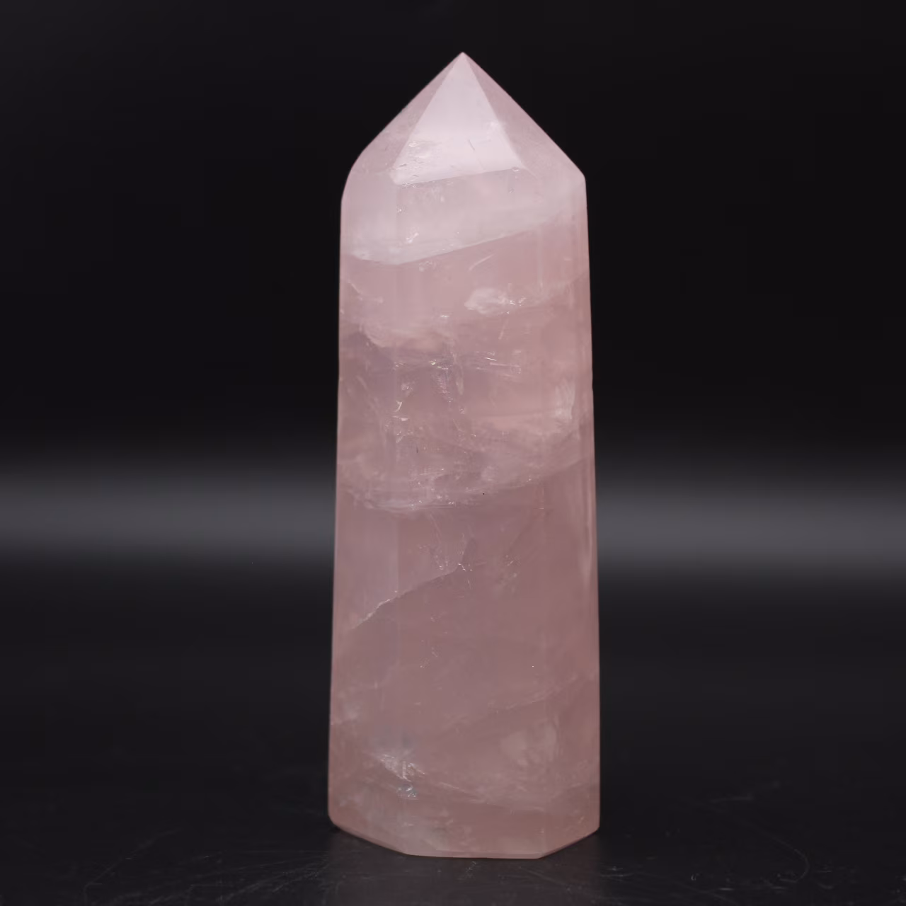 prisma de quartzo rosa