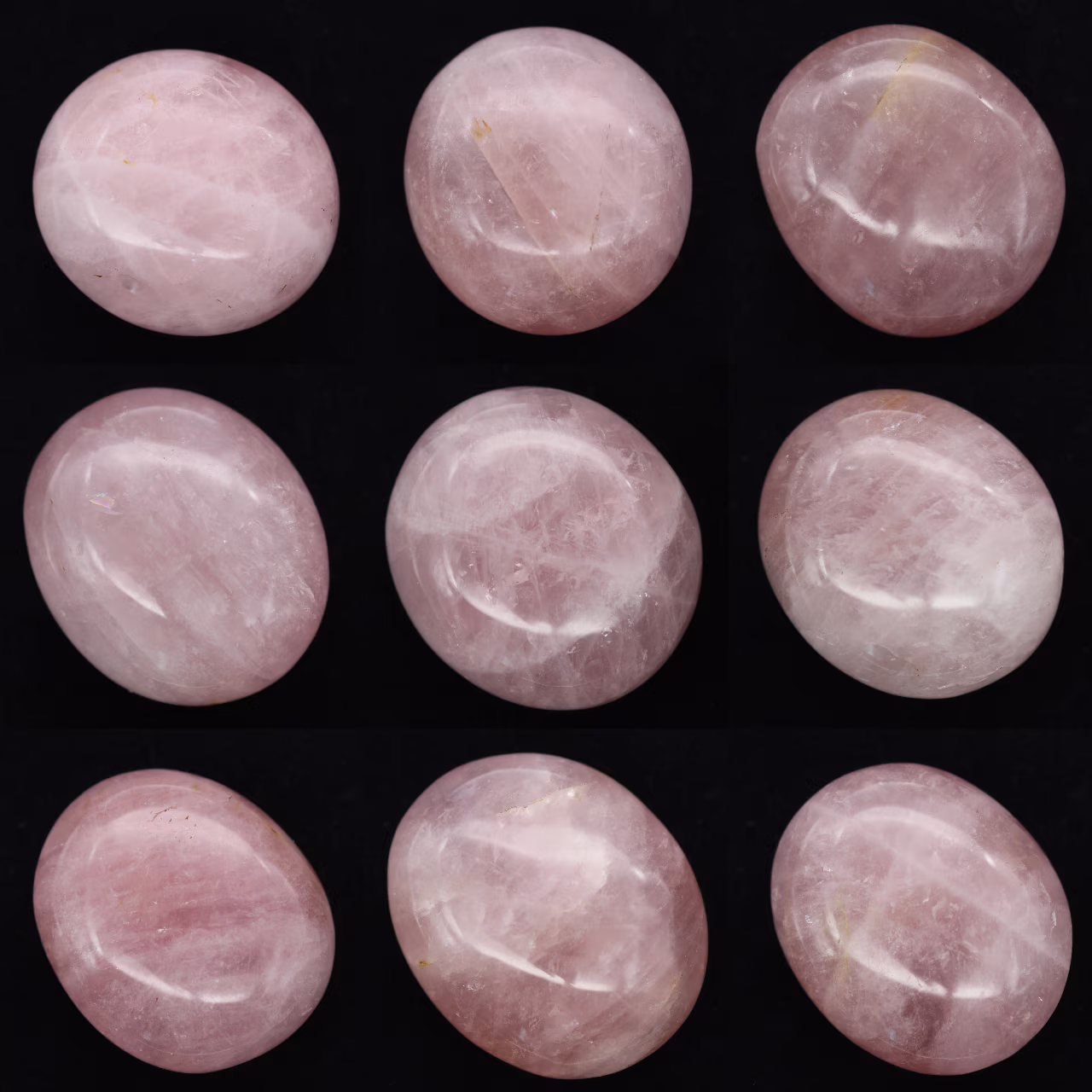 Pedras de quartzo rosa