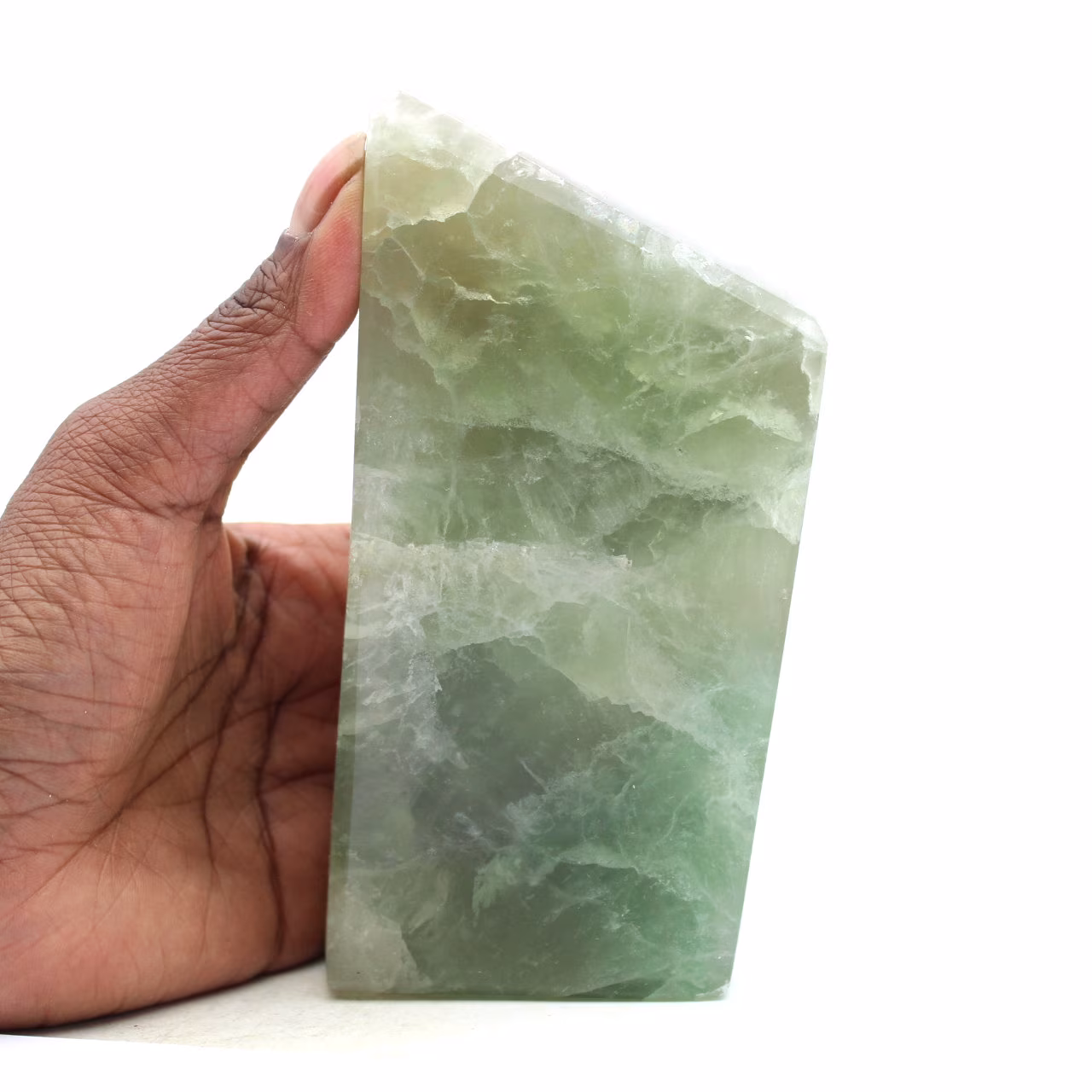 Bloco de Fluorita Verde Heptaedro