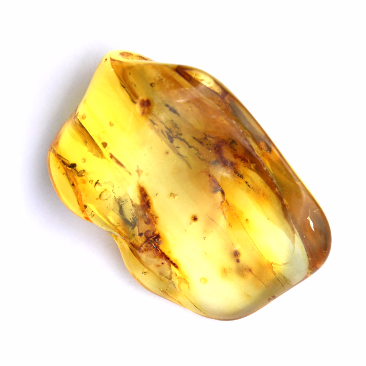 Âmbar amarelo polido