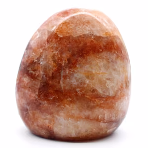 Pedra polida em quartzo vermelho