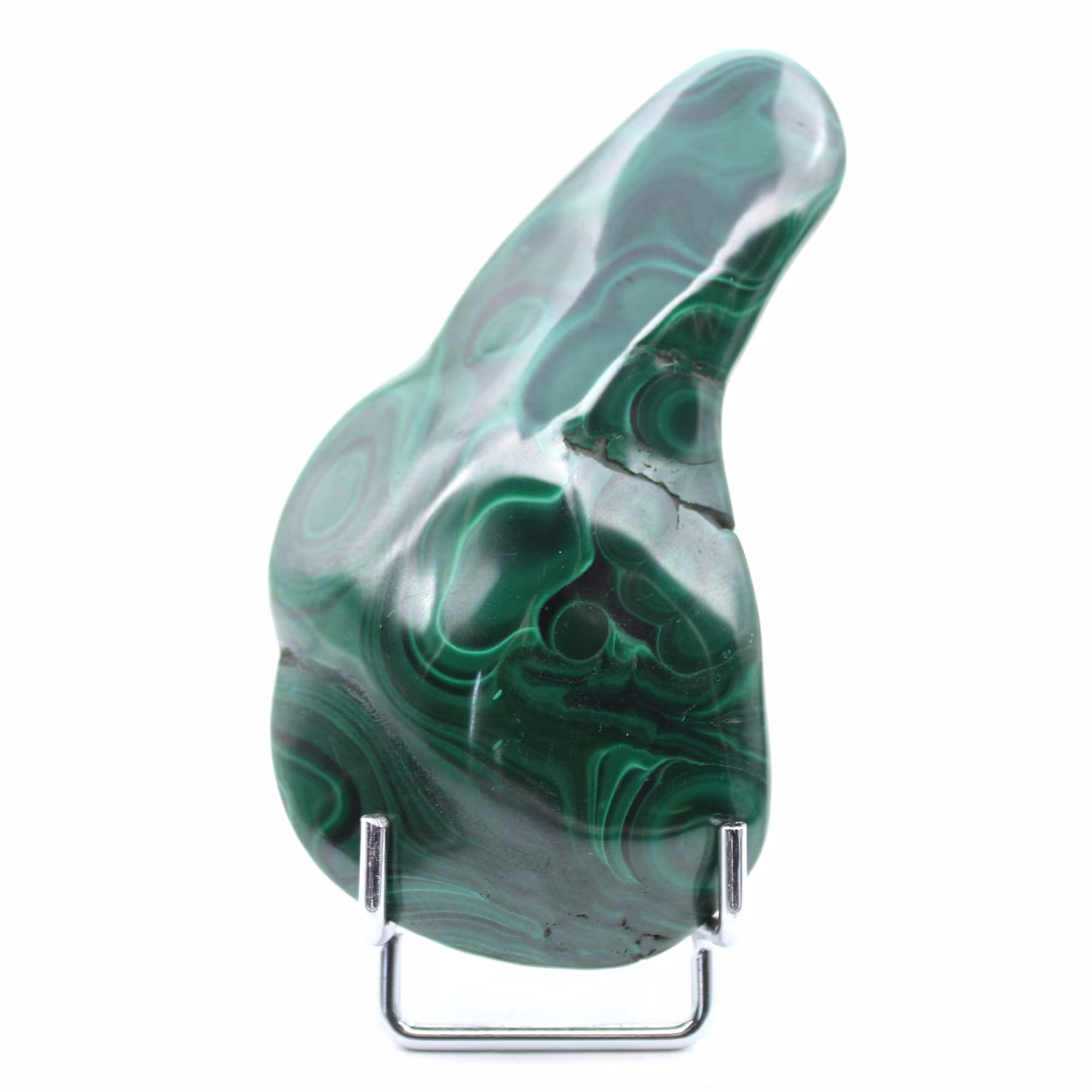 Malaquita polida para decoração