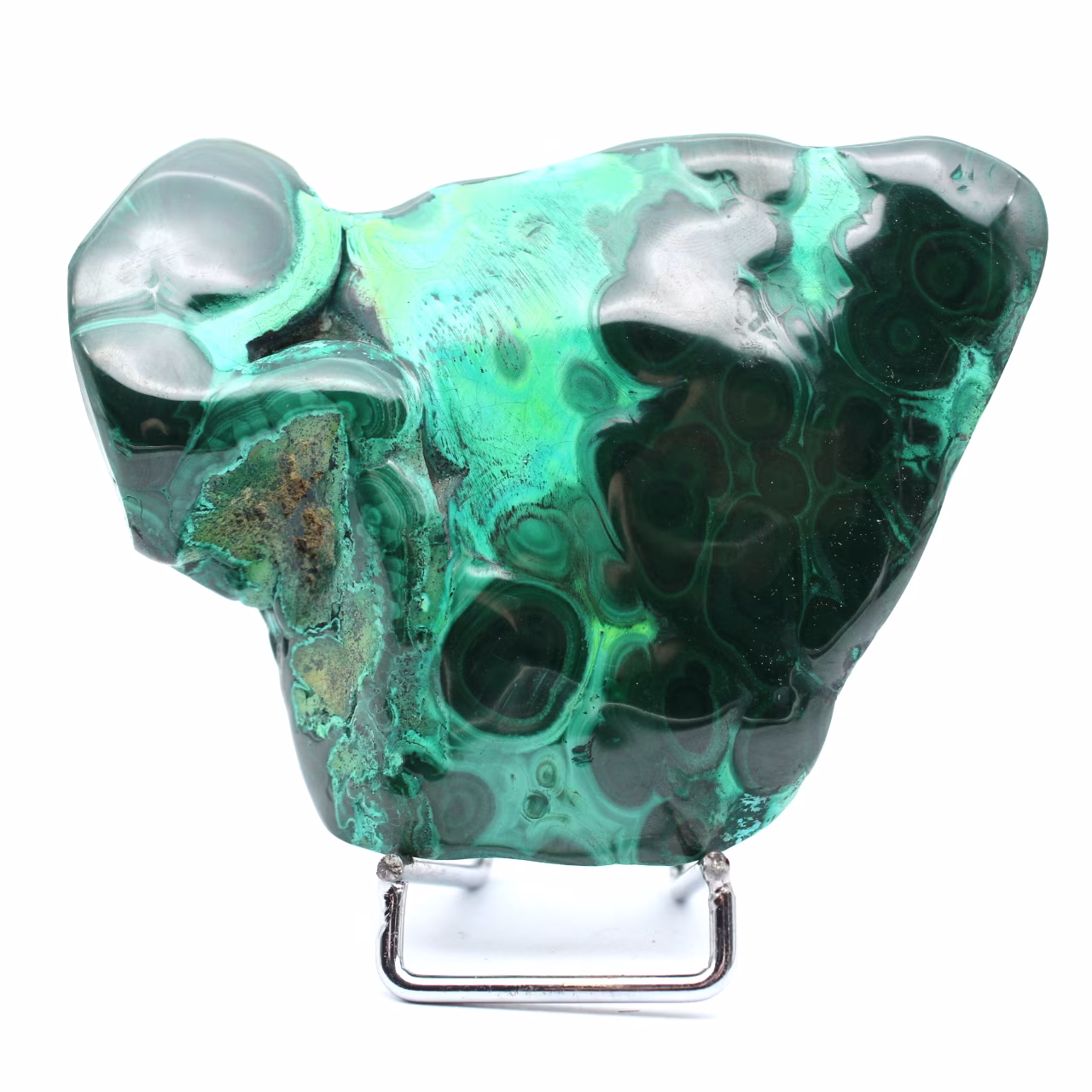 Pedra polida em malaquita