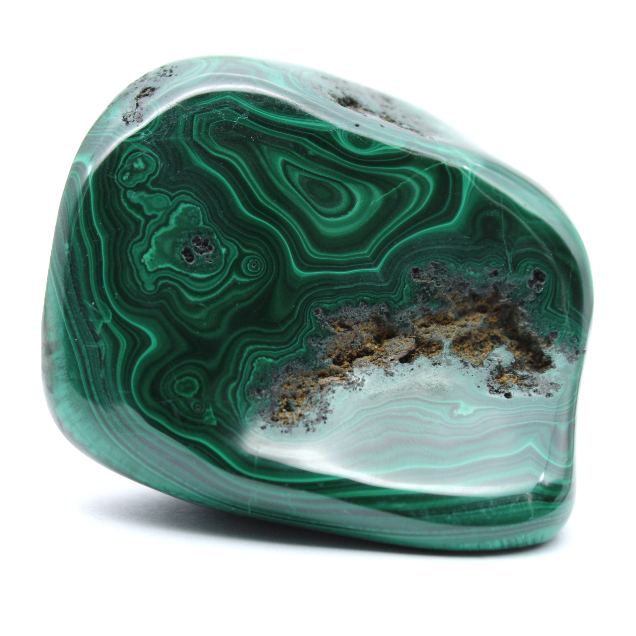 Pedra polida malaquita