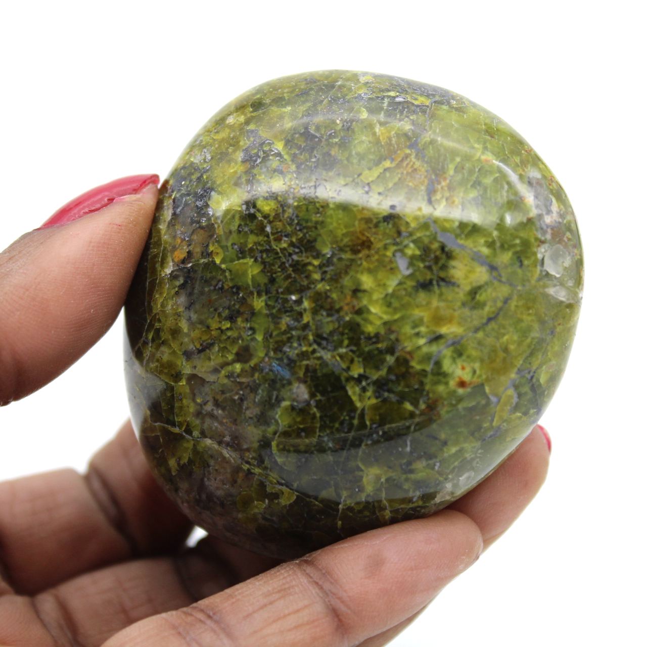 Galet d'opale verte de Madagascar