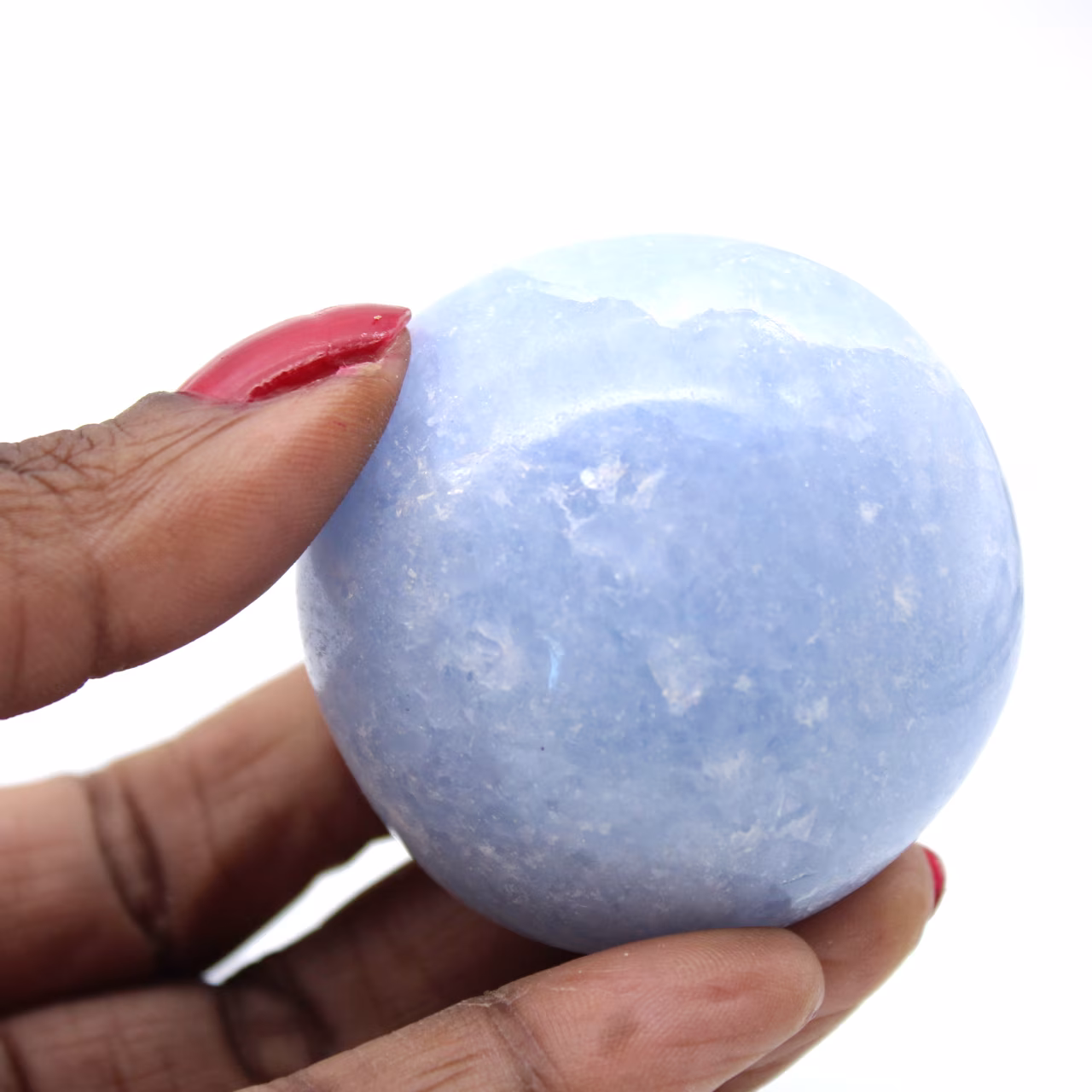 Seixo de calcita azul