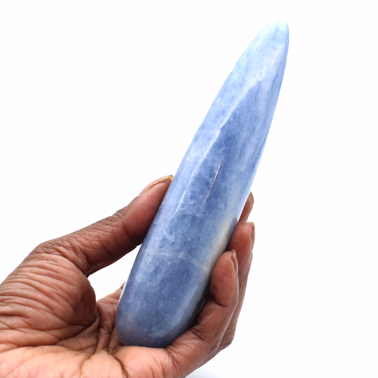 Bastão de massagem de calcita azul