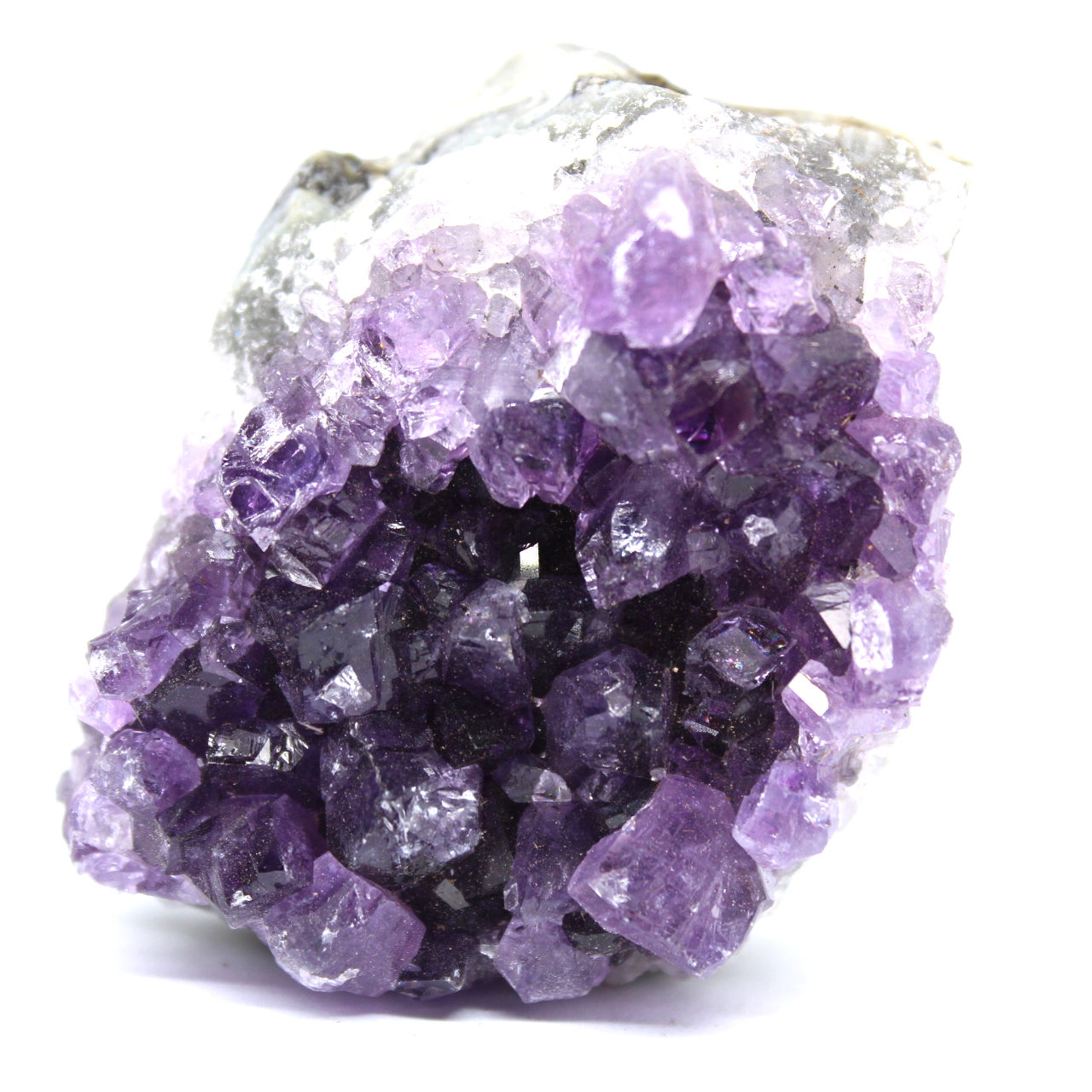 Ametista com cristal de calcita