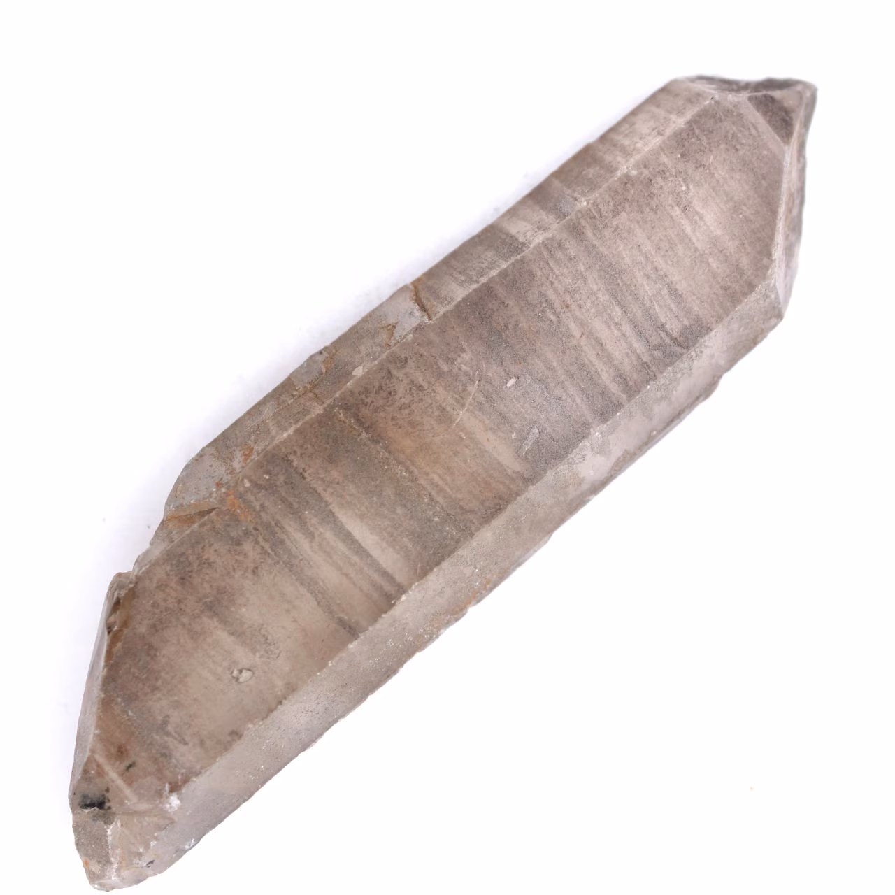 Cristal de quartzo fumê biterminado