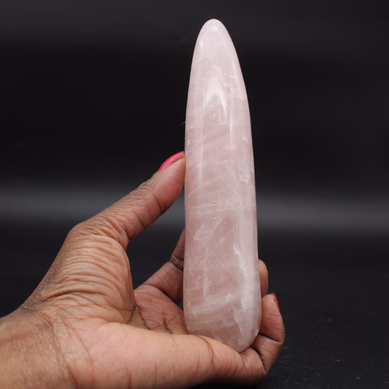 Vara de massagem de quartzo rosa