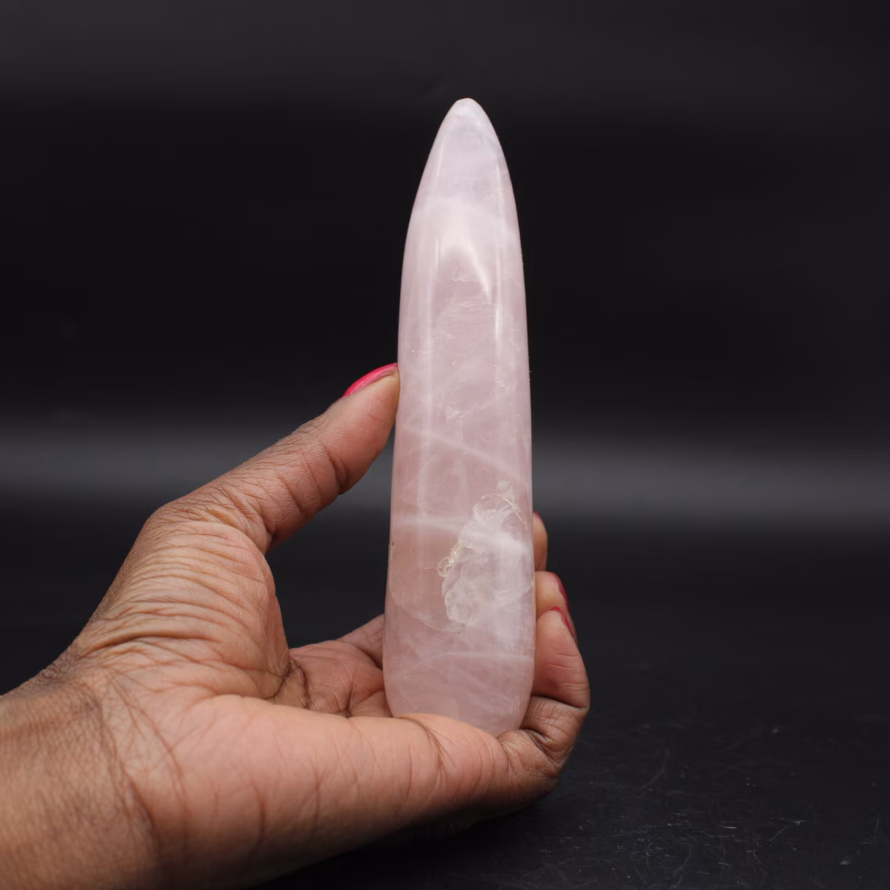 Vara de massagem de quartzo rosa
