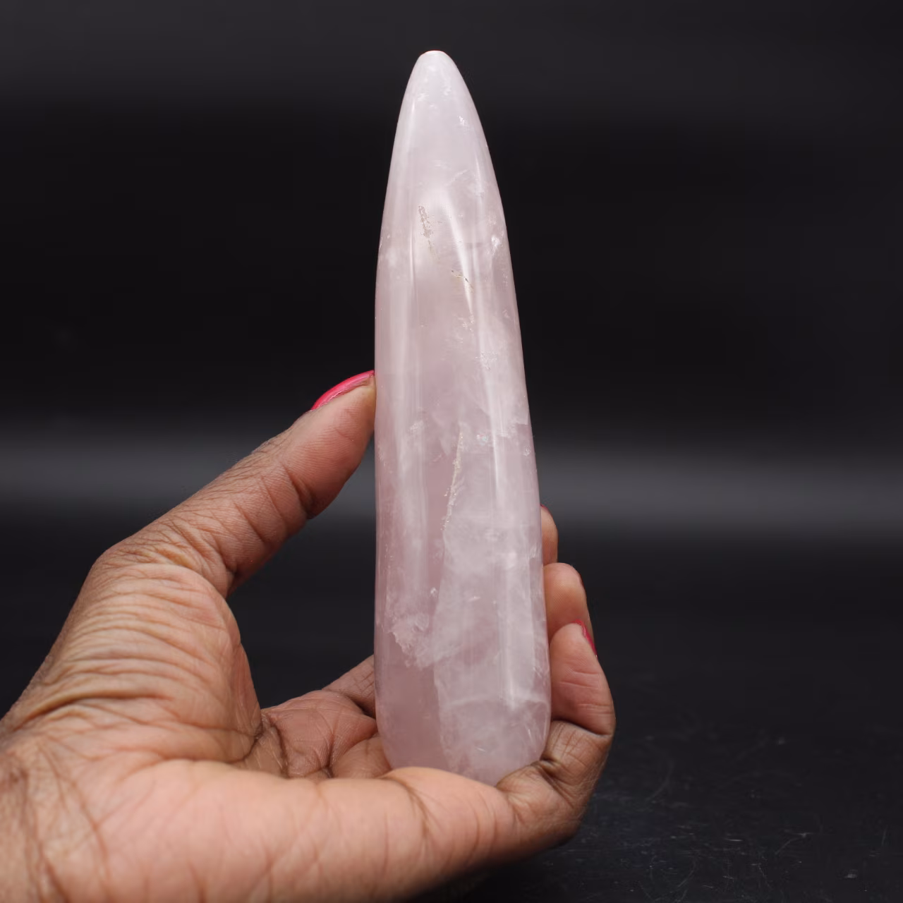 Vara de massagem de quartzo rosa