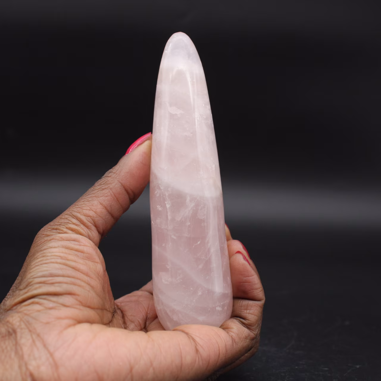 Vara de massagem de quartzo rosa