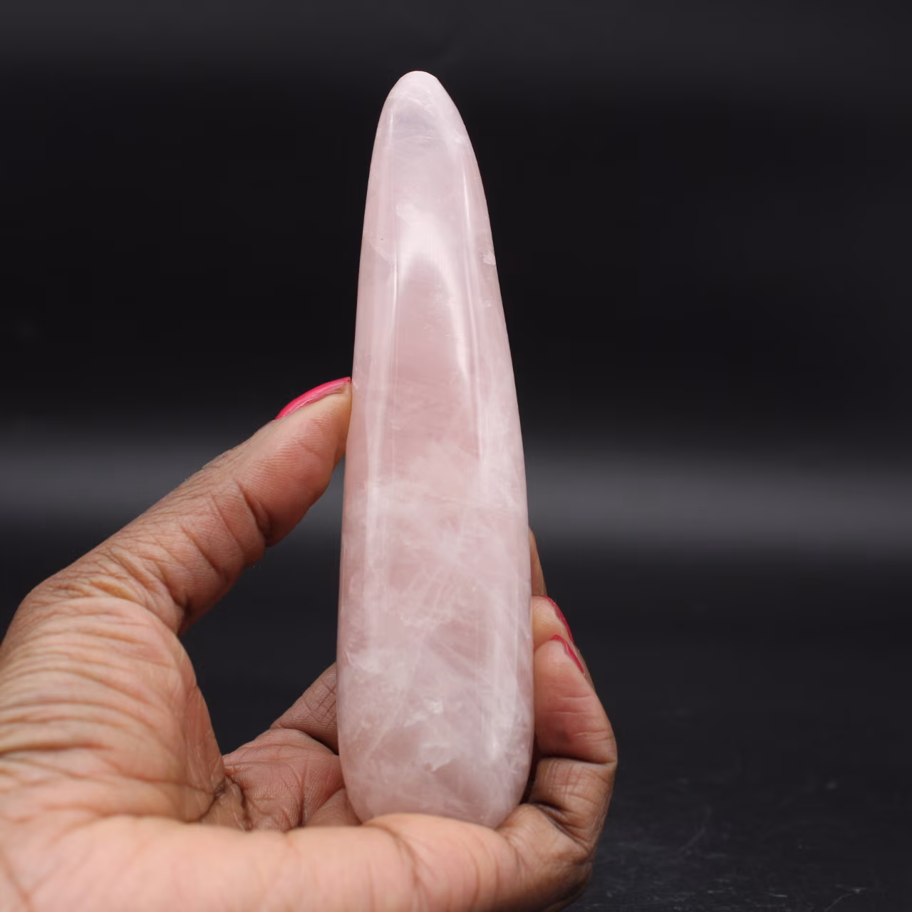 Vara de massagem de quartzo rosa