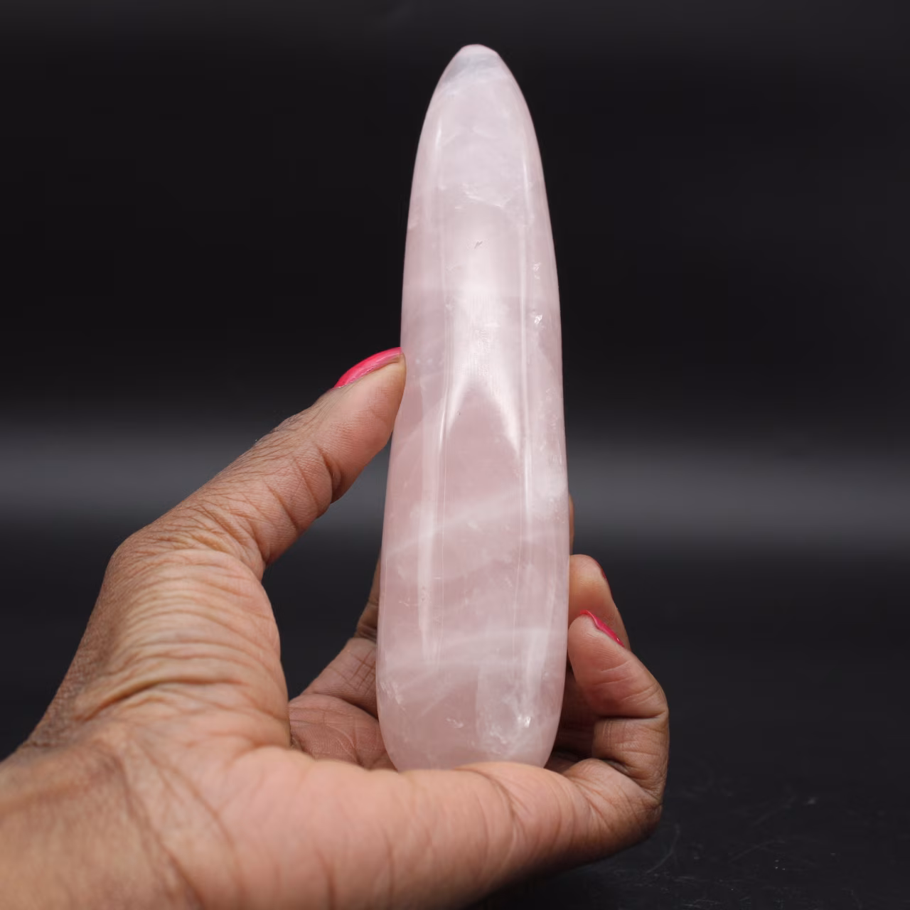 Vara de massagem de quartzo rosa