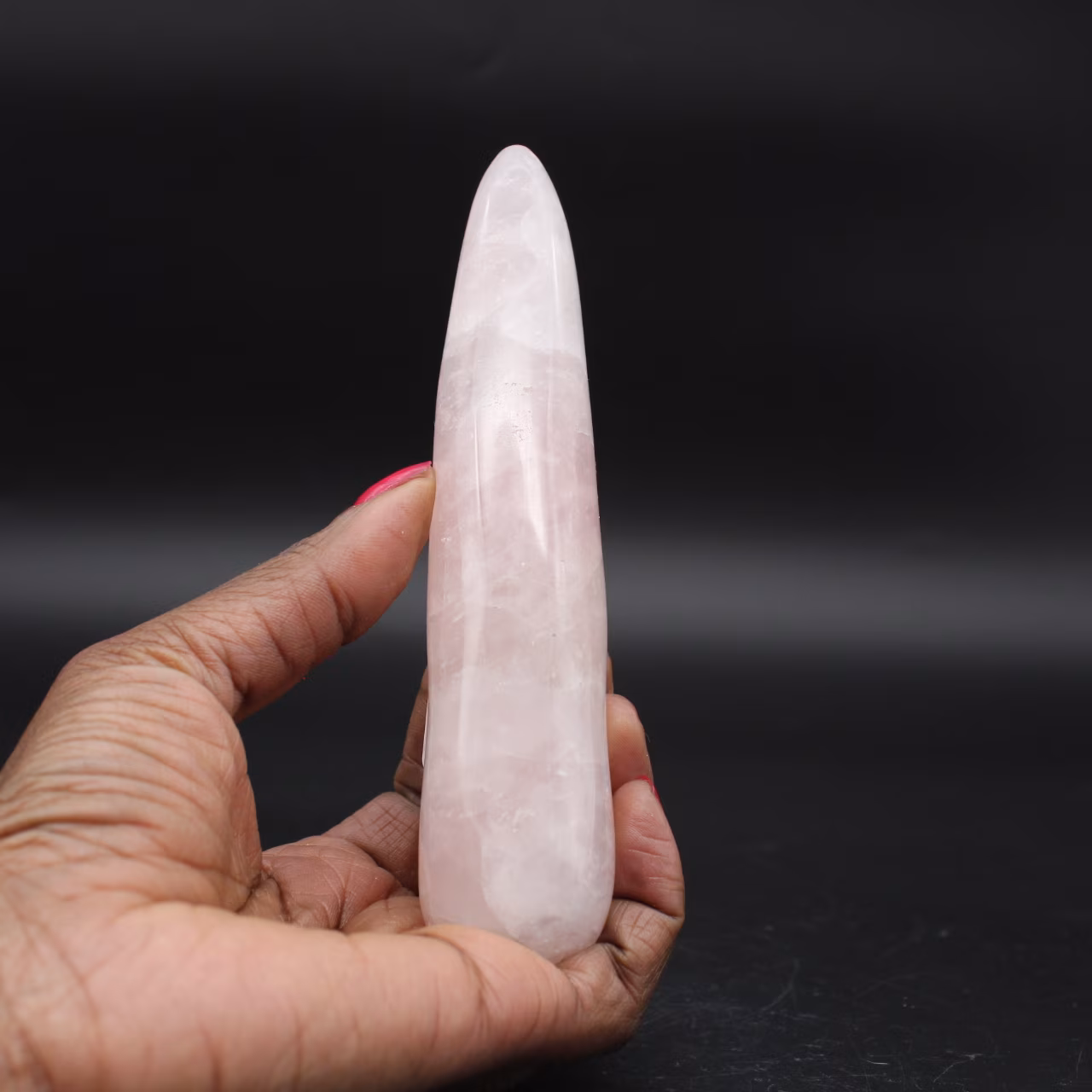 Vara de massagem de quartzo rosa