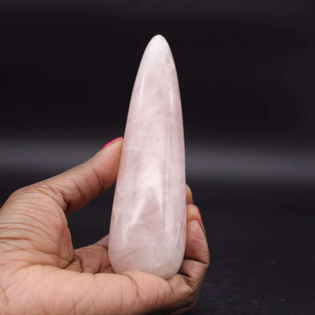 Vara de massagem de quartzo rosa
