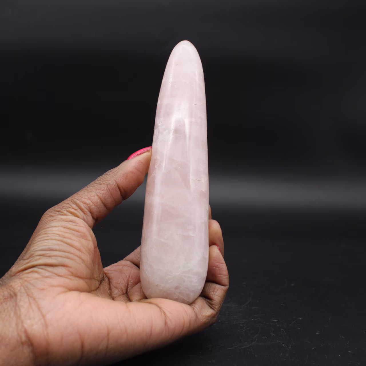 Vara de massagem de quartzo rosa