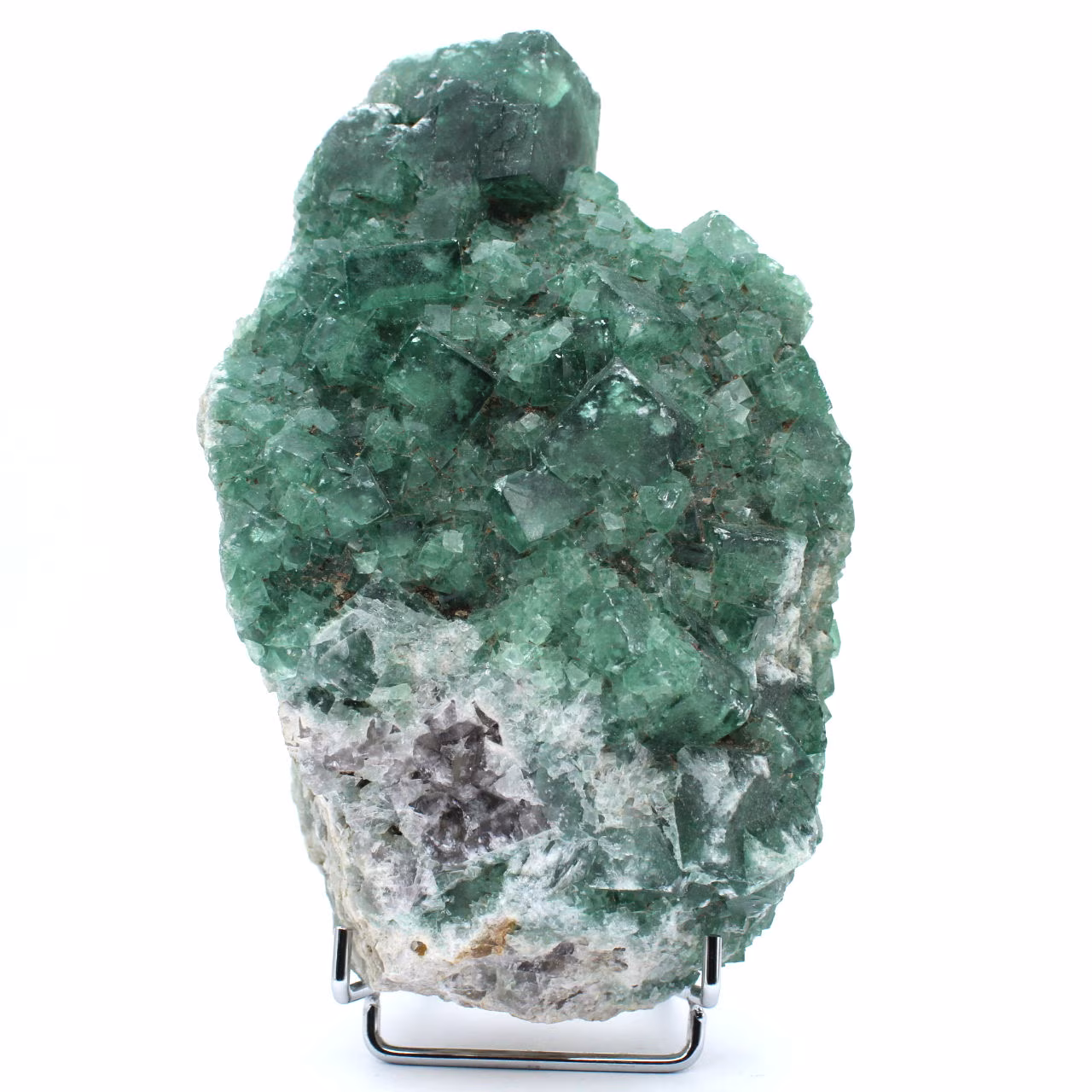 Fluorita natural crua em cristais verdes