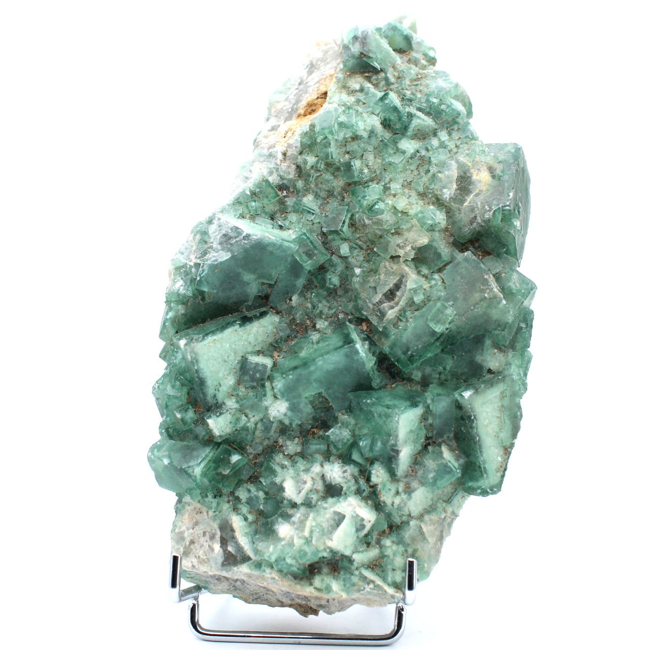 Cristais de fluorita verde natural cru