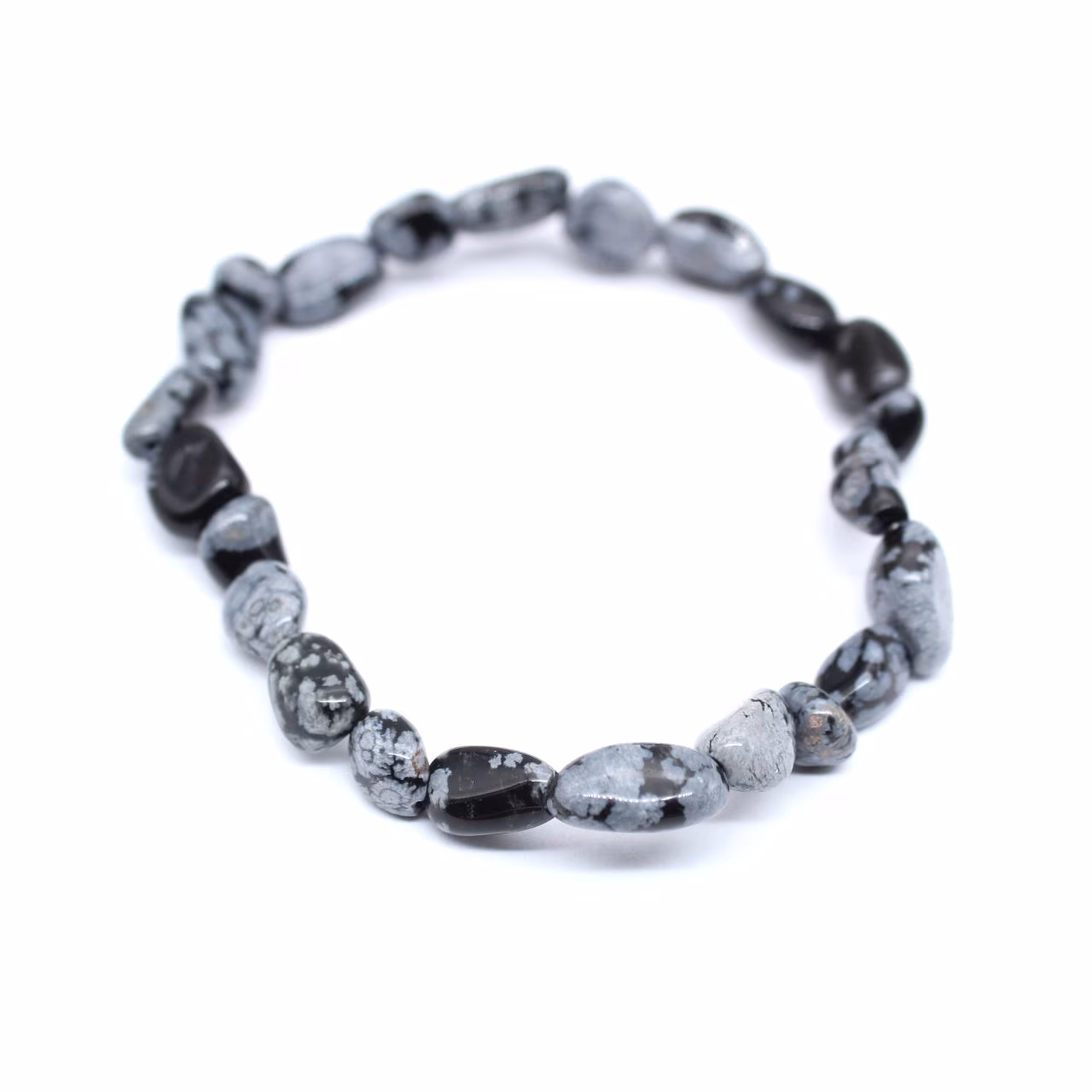 Pulseira de obsidiana de neve