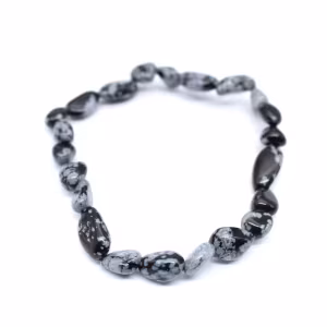 Pulseira de obsidiana de neve