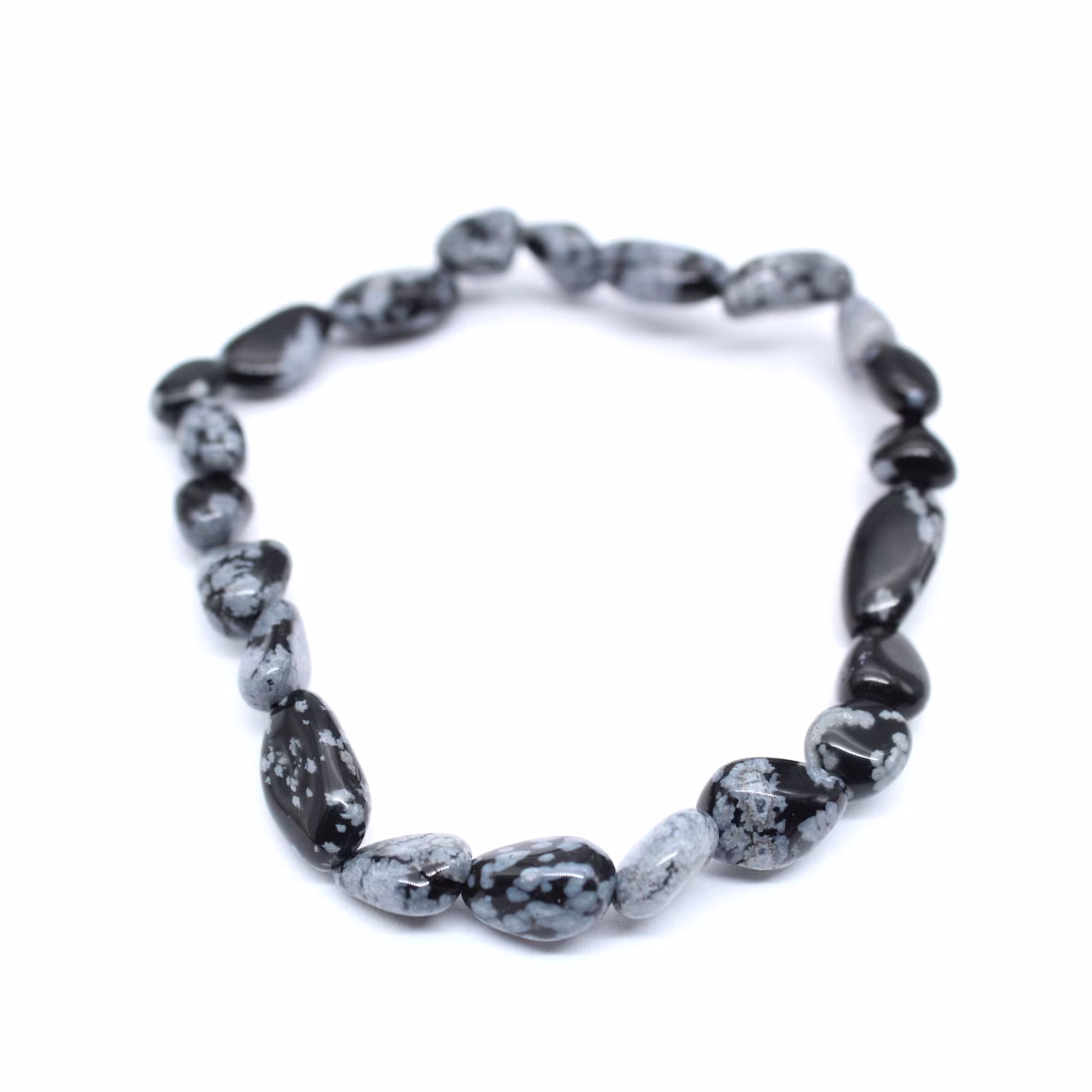 Pulseira de obsidiana de neve