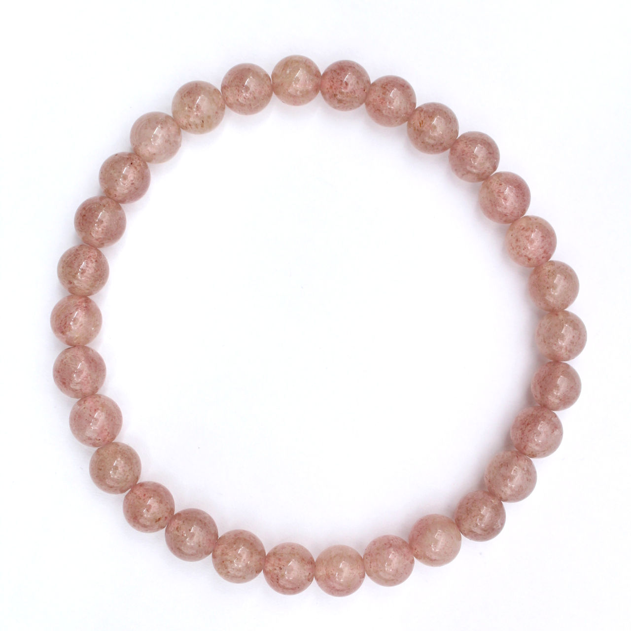 Pulseira de quartzo rosa