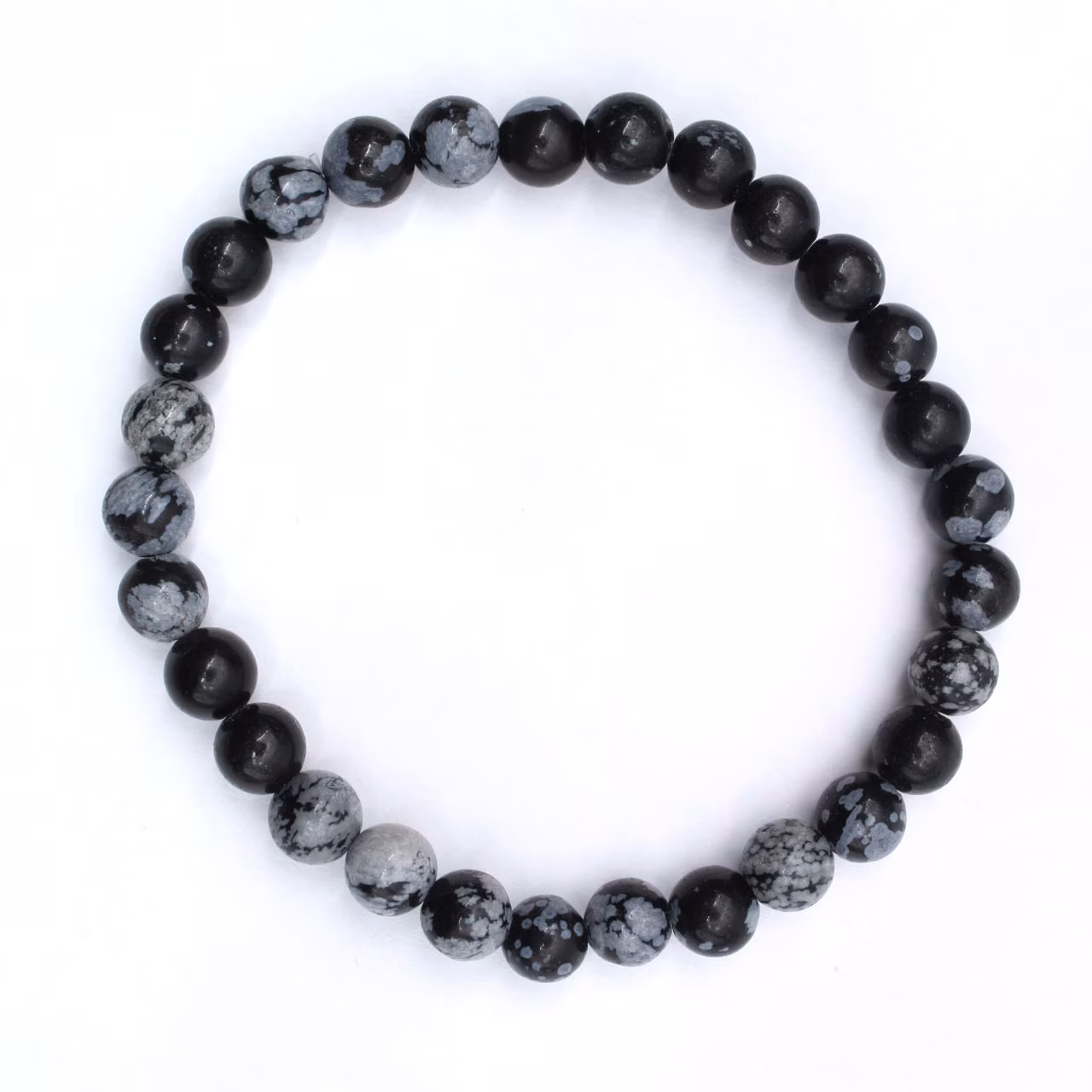 Pulseira de obsidiana de neve