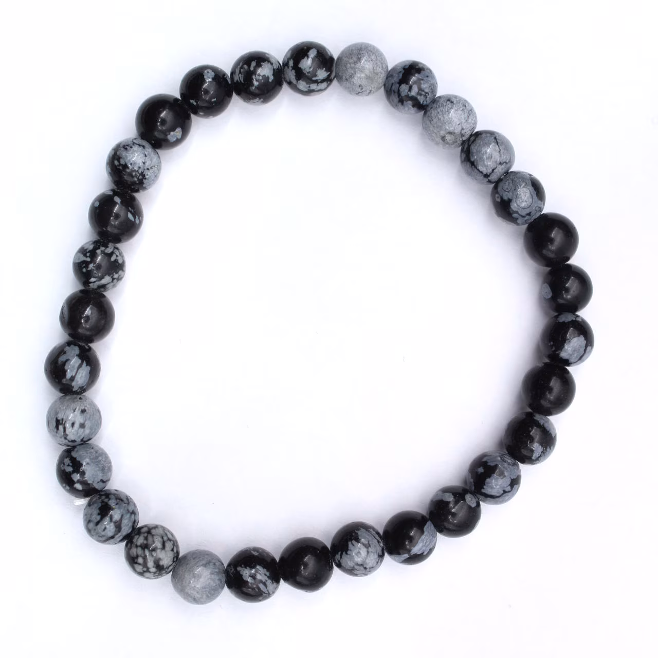 Pulseira de obsidiana de neve
