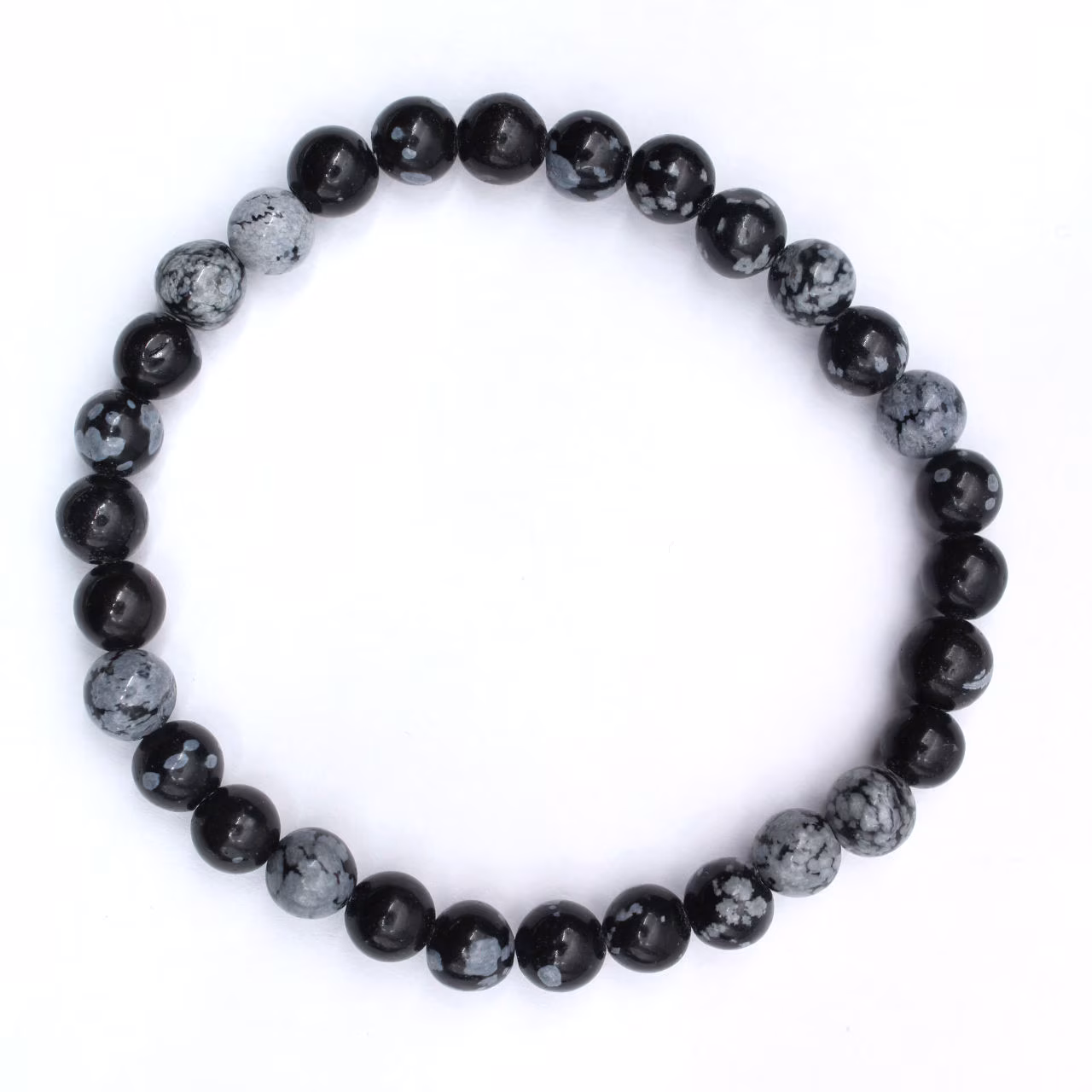 Pulseira de obsidiana de neve