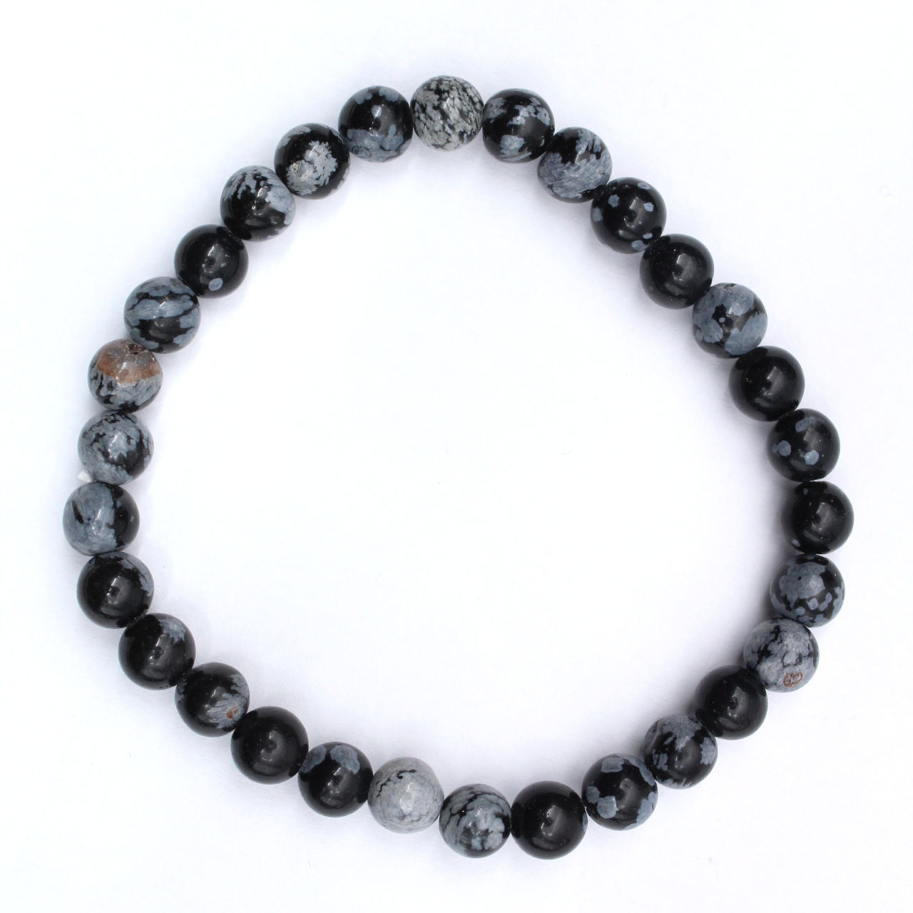 Pulseira de obsidiana de neve