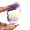 Drusa de ametista com calcita - 0