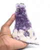 Drusa de ametista com calcita - 0