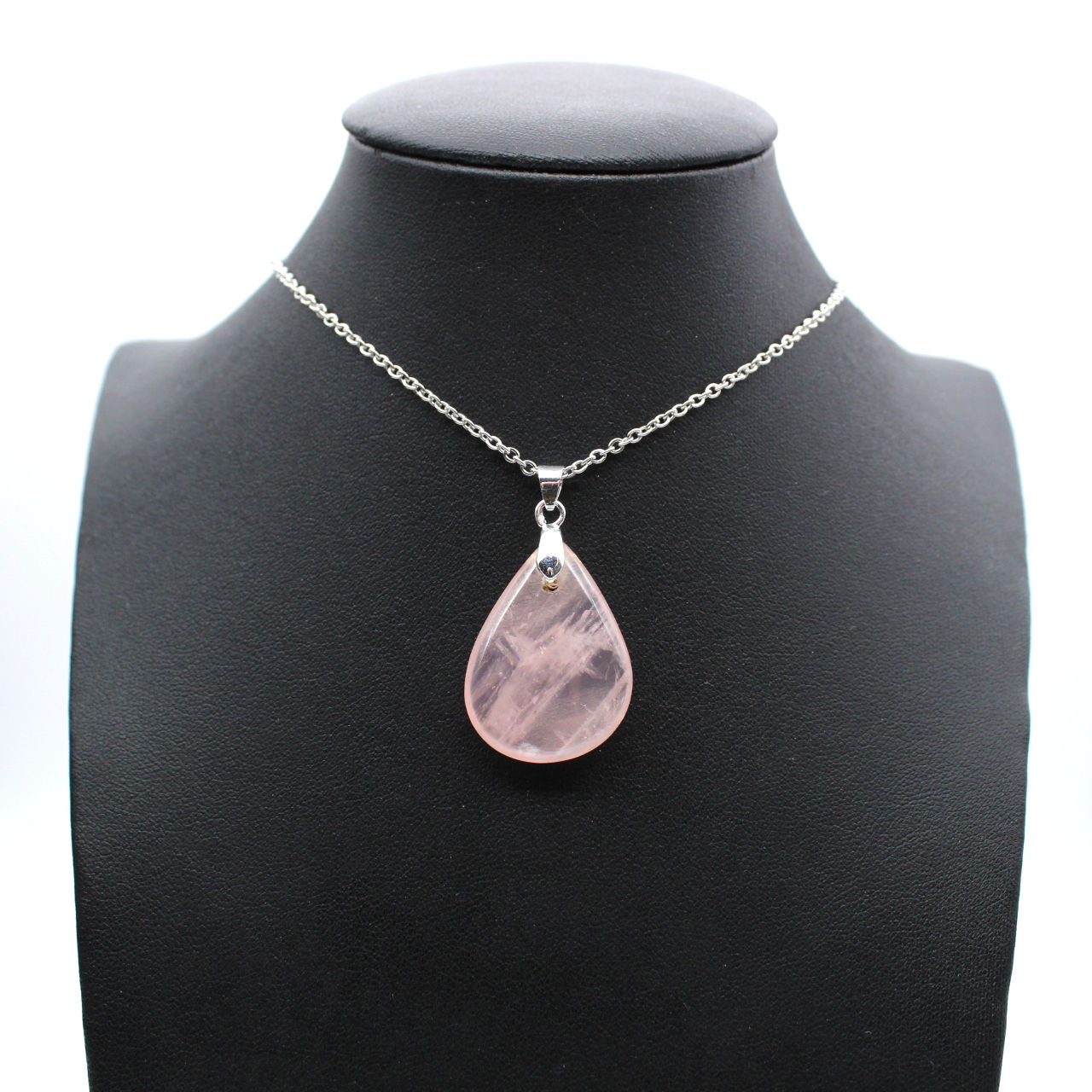 Pingente de quartzo rosa
