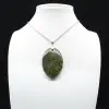 Ovale groene opaal hanger - 0