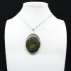 Ovale groene opaal hanger - 1