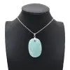 Pingente de amazonita oval - 0