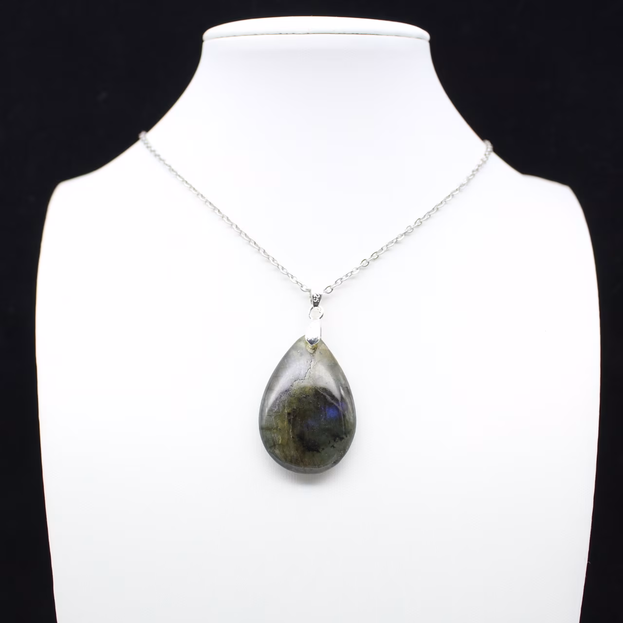 Pingente de gota de labradorite