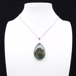Pingente de gota de labradorite