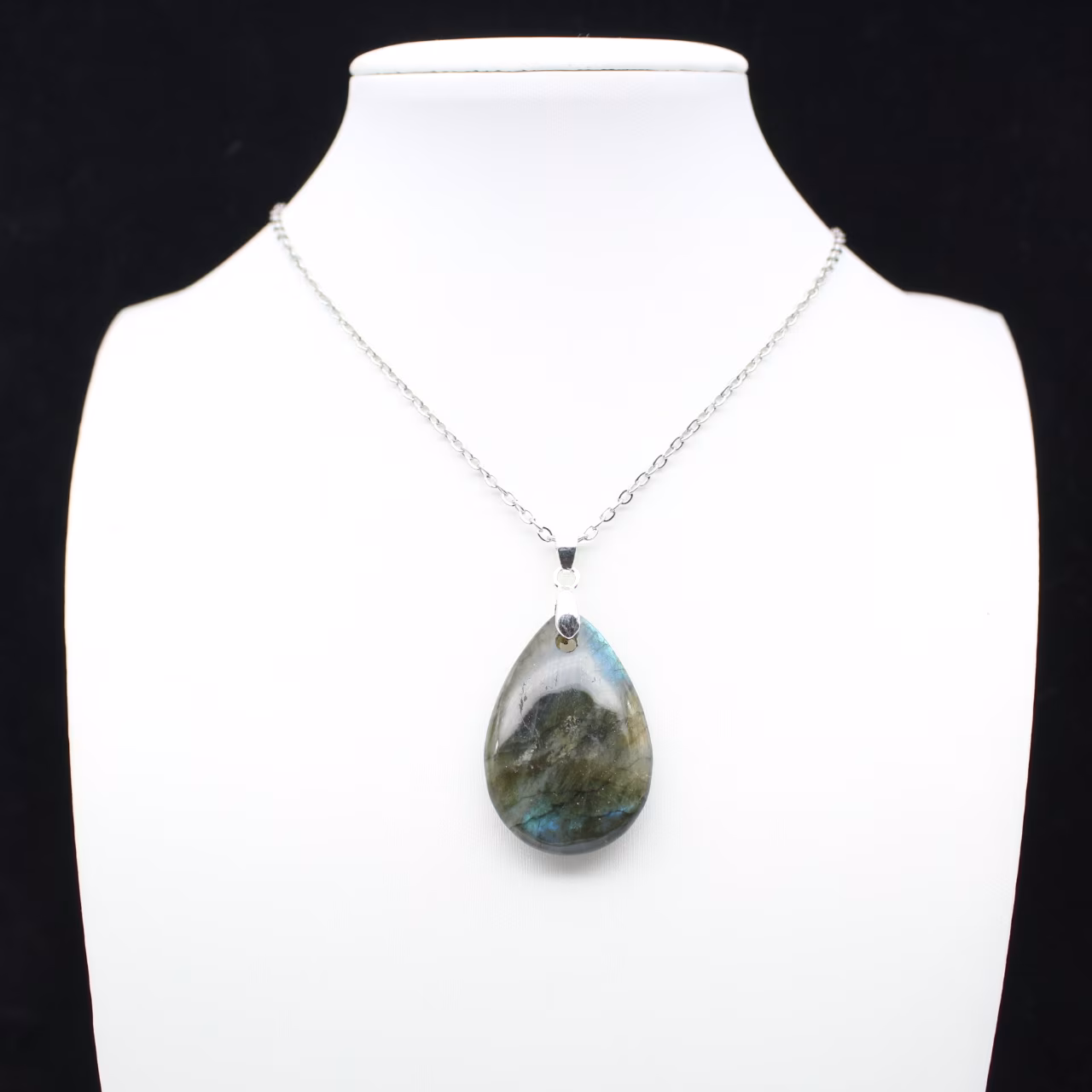 Pingente de gota de labradorite