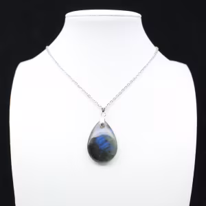Pingente de gota de labradorite