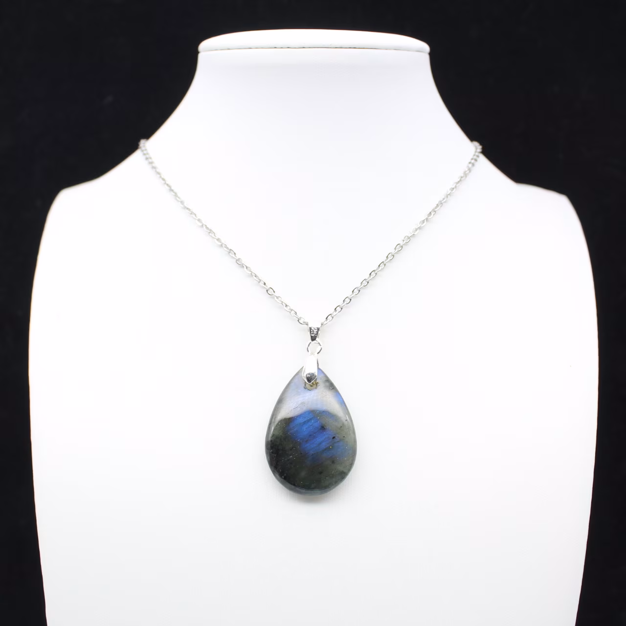 Pingente de gota de labradorite