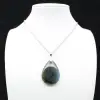 Pingente de gota de labradorite - 0