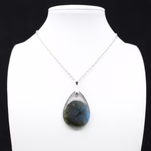 Pingente de gota de labradorite