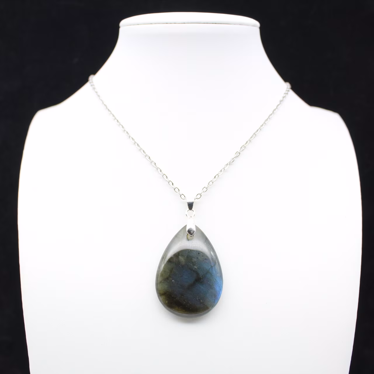 Pingente de gota de labradorite
