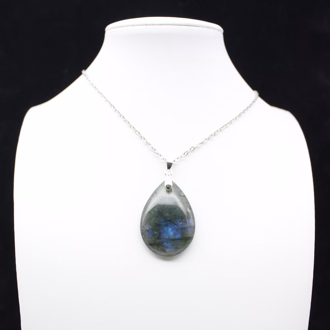 Pingente de gota de labradorite